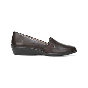 LIFE STRIDE VELOCITY Womens Brown Isabelle Wedge Slip On Heeled Loafers 8.5 M